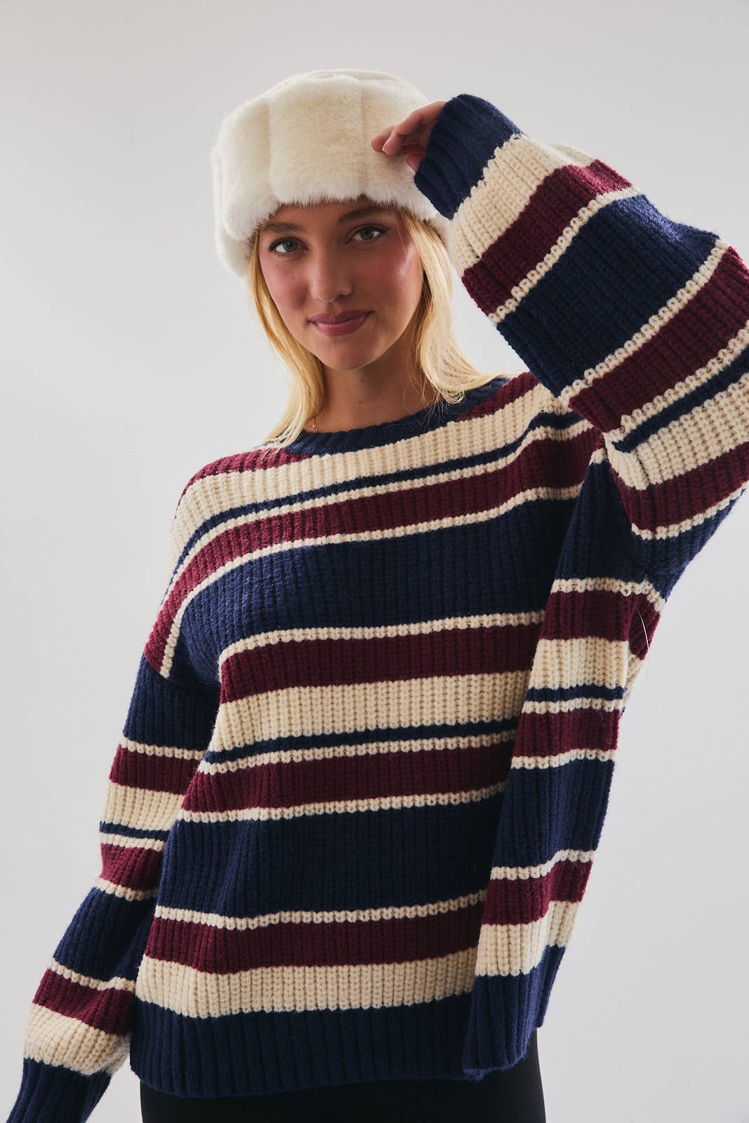 harlow striped knit sweater