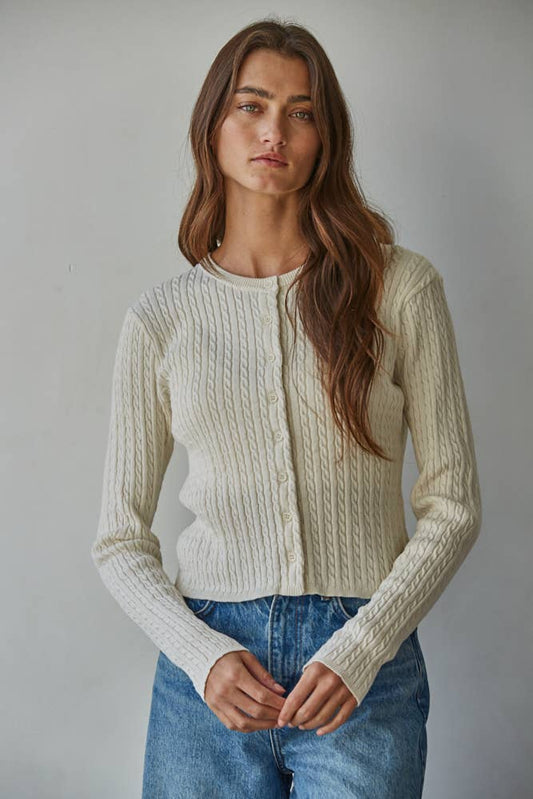 ivory cable knit sweater