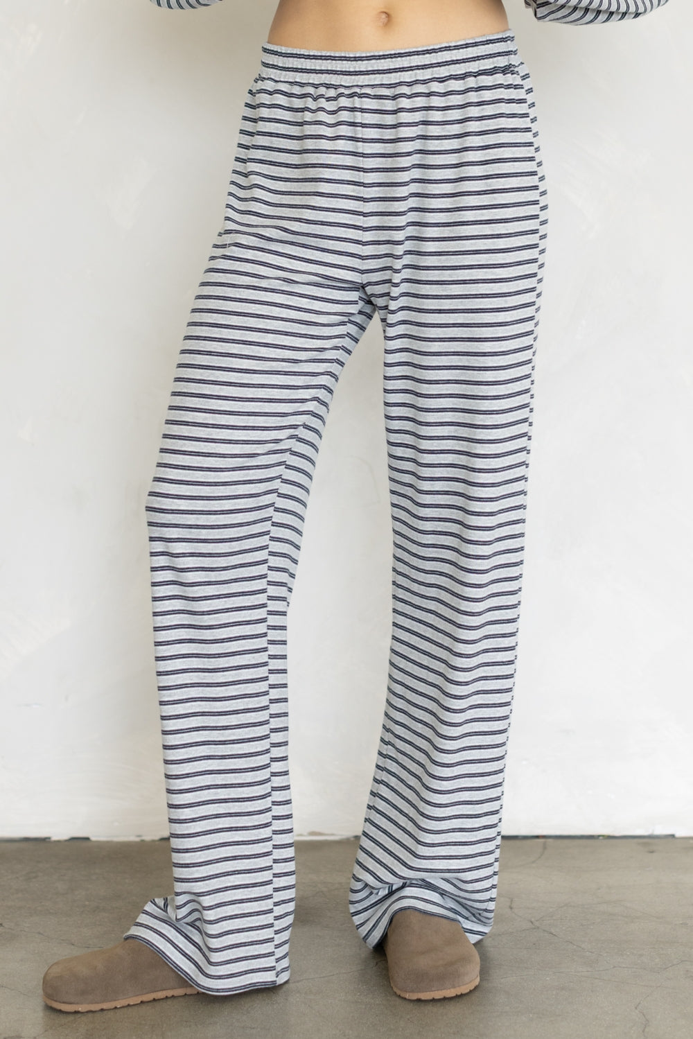 grey cloud striped bottoms