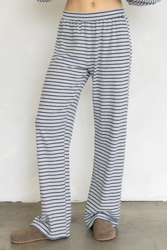 grey cloud striped bottoms