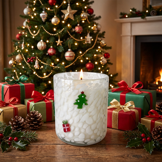 Tree &  Gift  12oz  Icon Candle