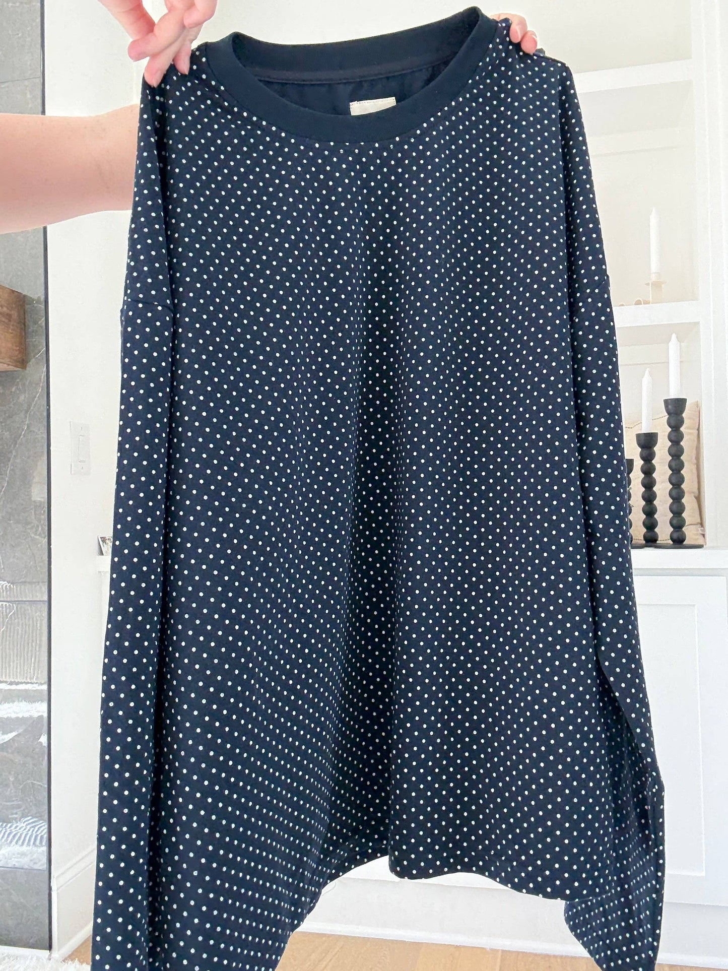 moonlit polka dot pullover