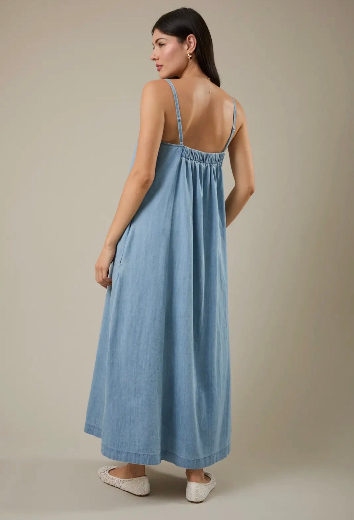 easy denim sun dress