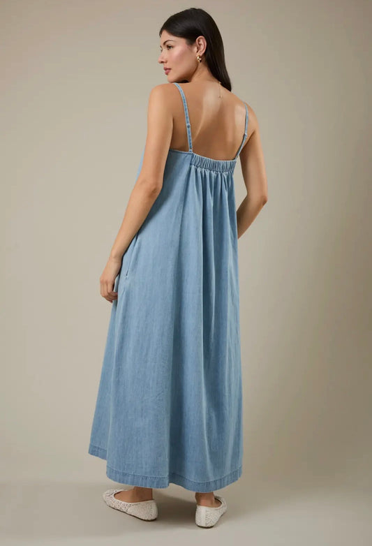 easy denim sun dress