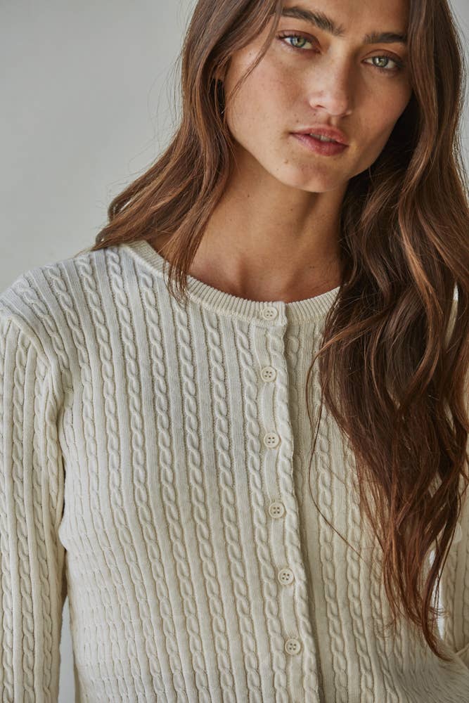 ivory cable knit sweater