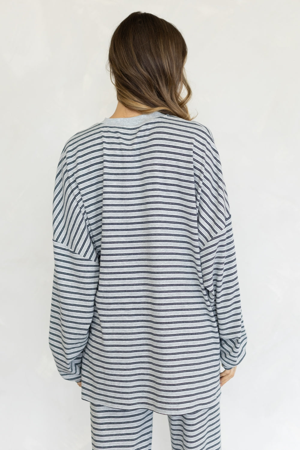 grey cloud striped top