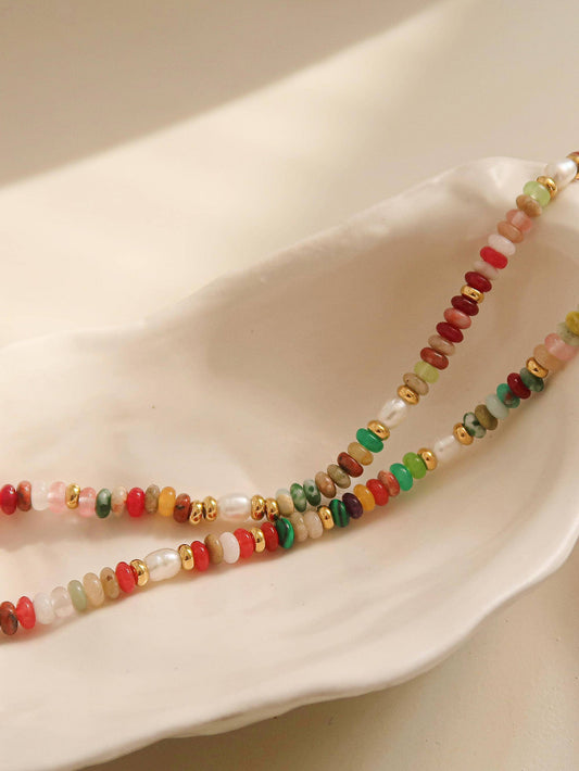 sunny beaded necklace