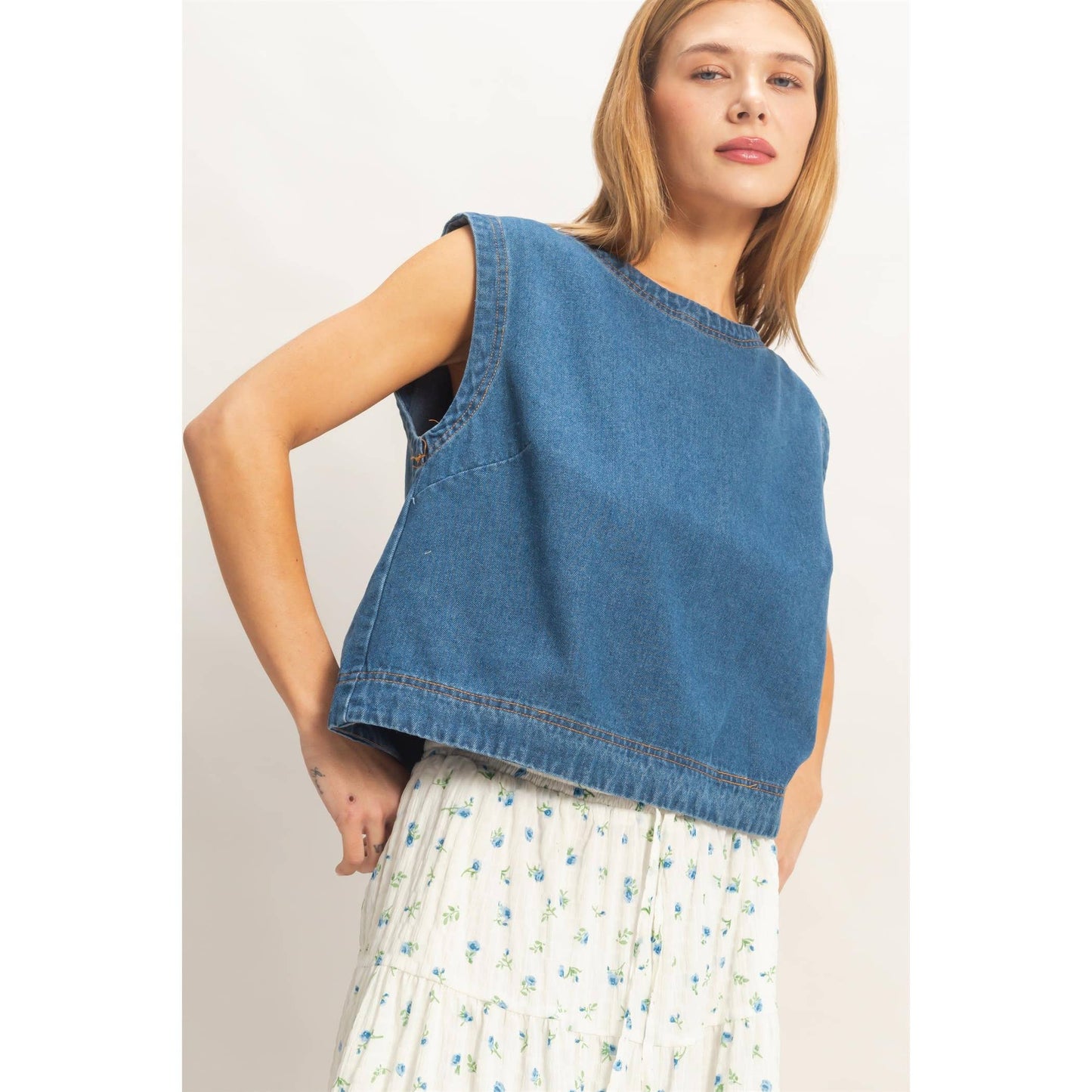 everyday denim tank
