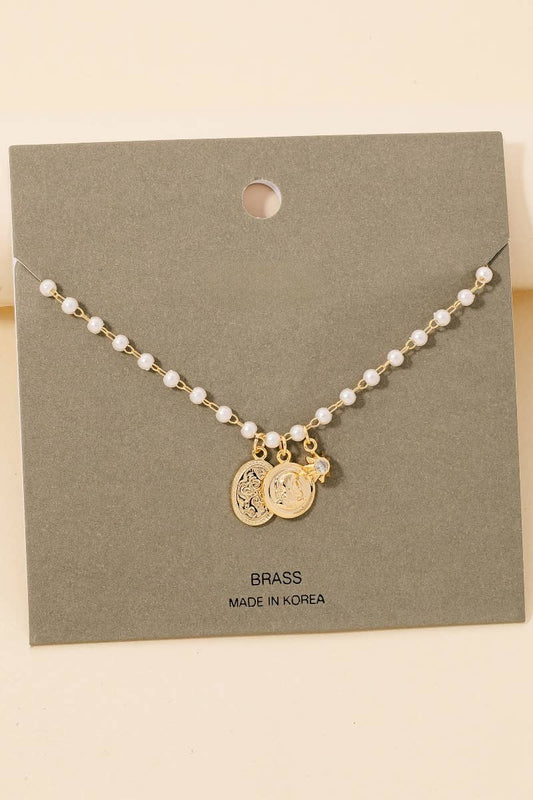 pearl station chain necklace