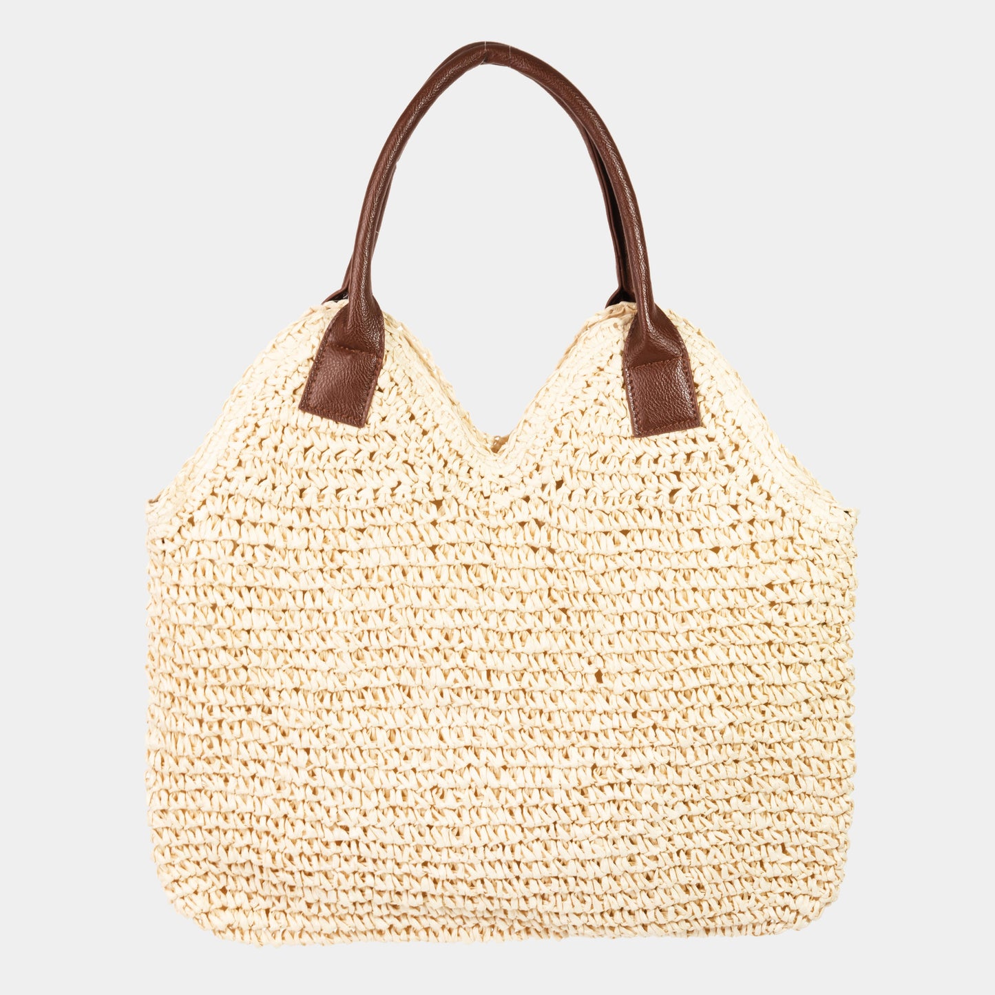 Straw Knit Shoulder Bag