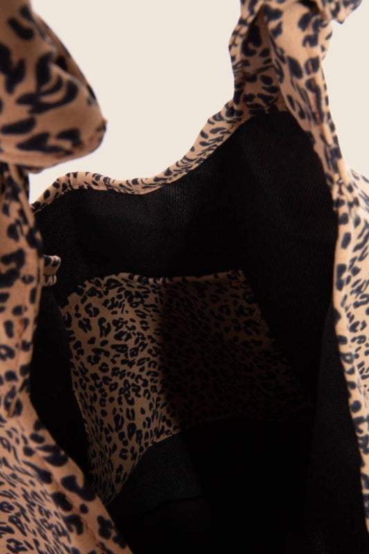leopard print hobo shoulder bag