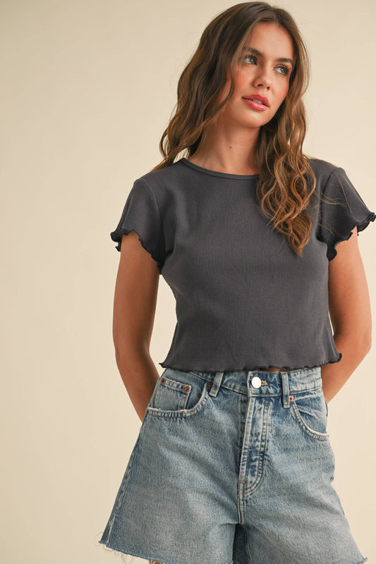 mini waffle baby tee