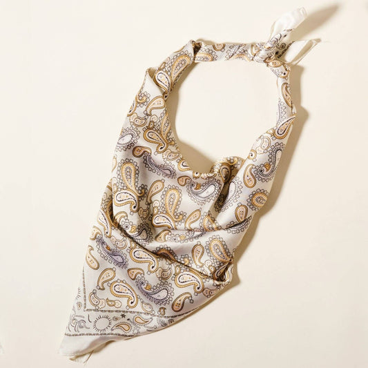 beige silk bandanna