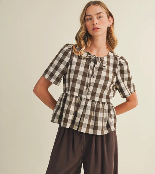 brownie gingham blouse