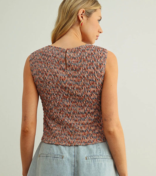sunset confetti tank