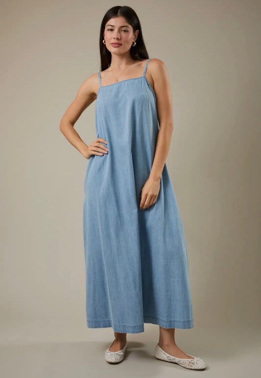 easy denim sun dress