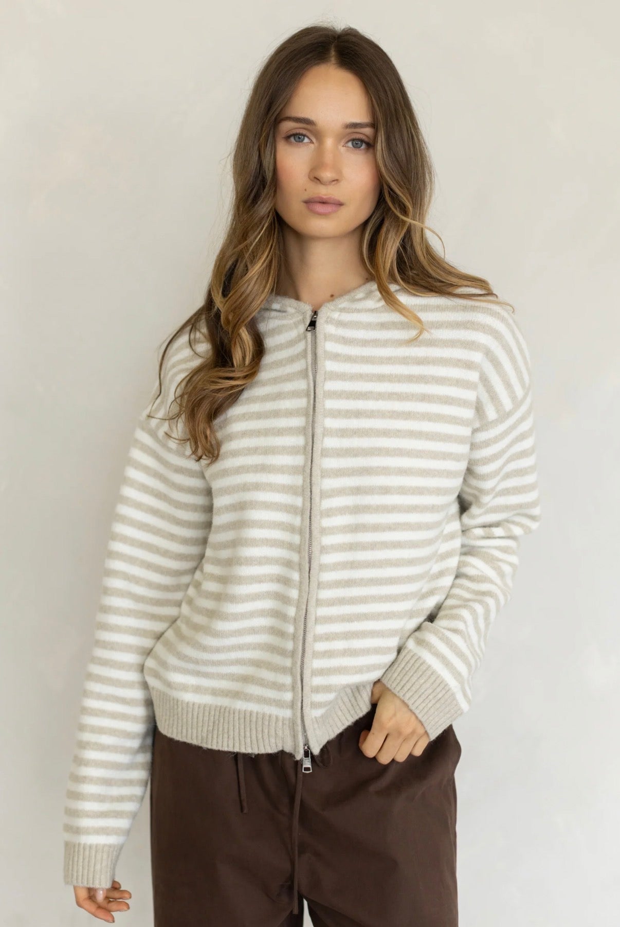 harbor zip cardigan