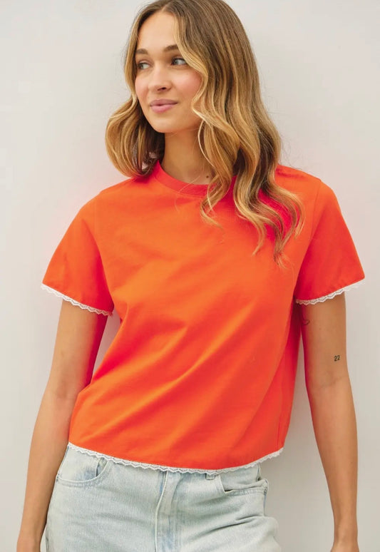 tomato trim tee