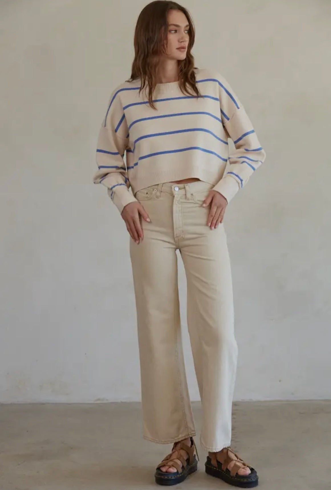 sky stripe pullover