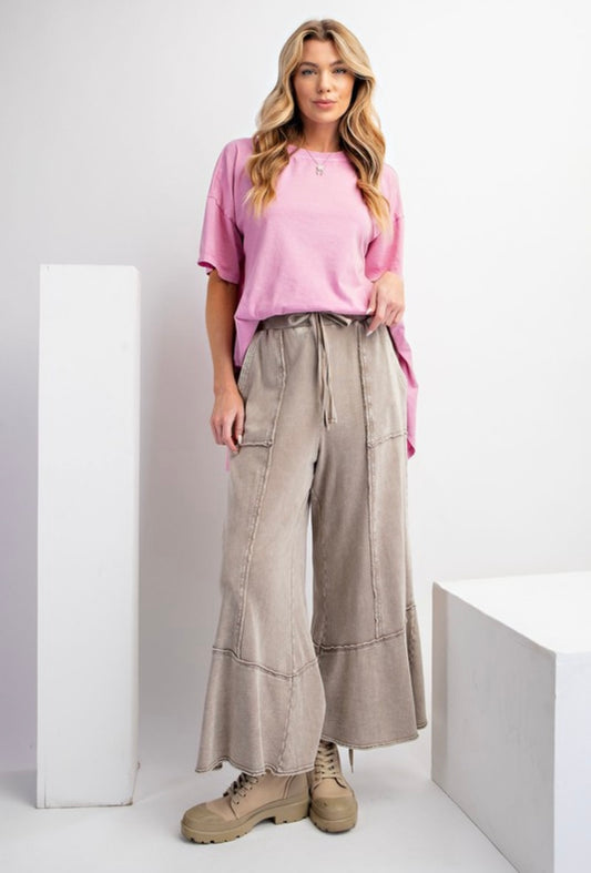 mushroom wide leg pants