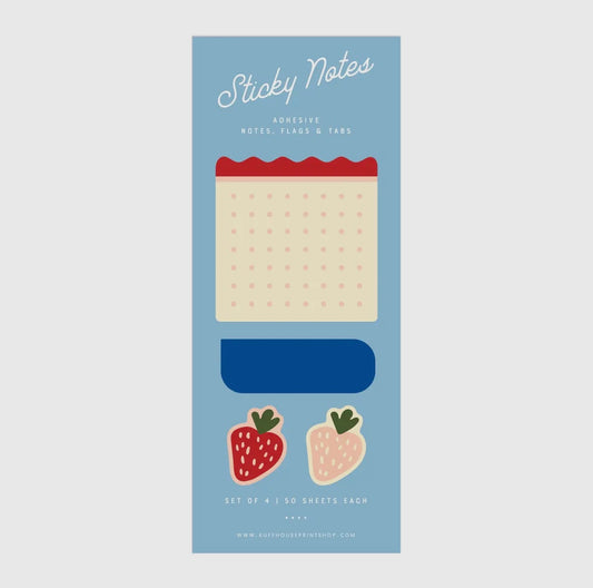 strawberry sticky note set