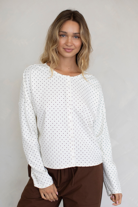 bailey polka dot cardigan