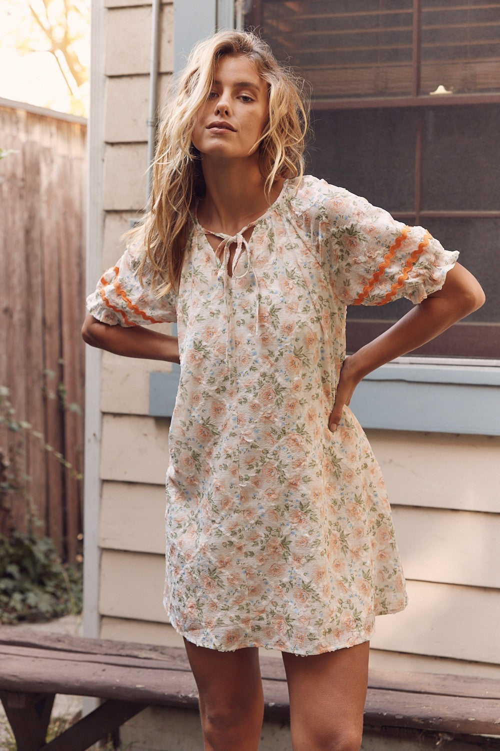 orange tunic dress