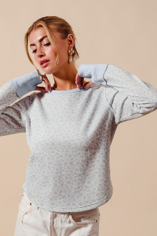 floral thermal long sleeve