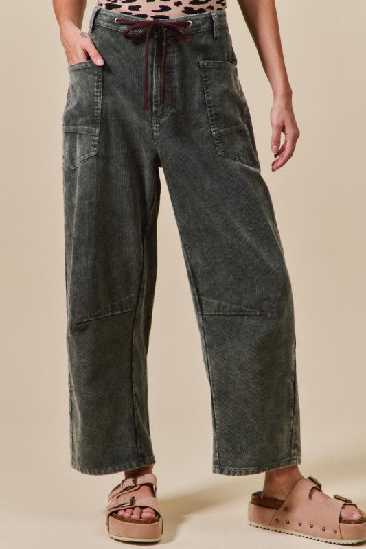corduroy barrel pants