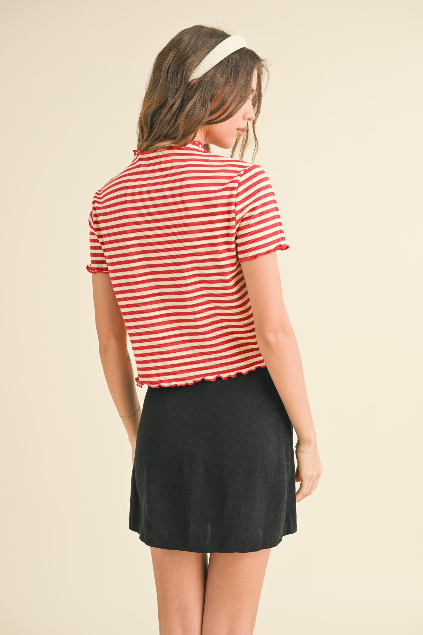 red striped baby tee