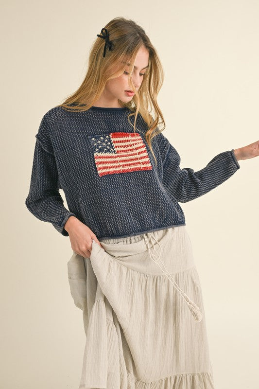 USA knit sweater