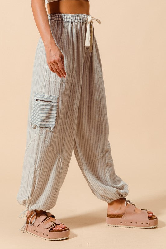 linen pin stripe pants
