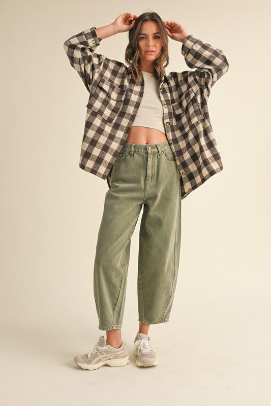 brown plaid shacket