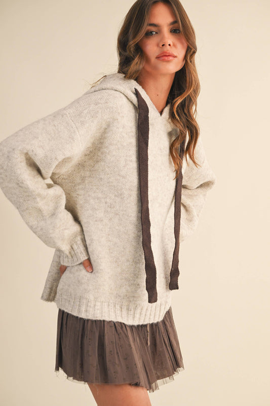 oversized ribbon hoodie