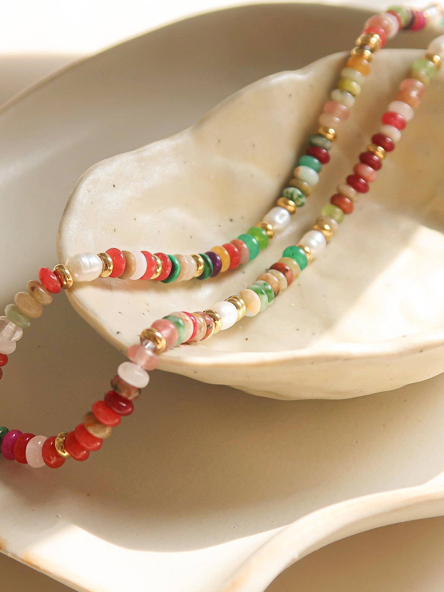 sunny beaded necklace