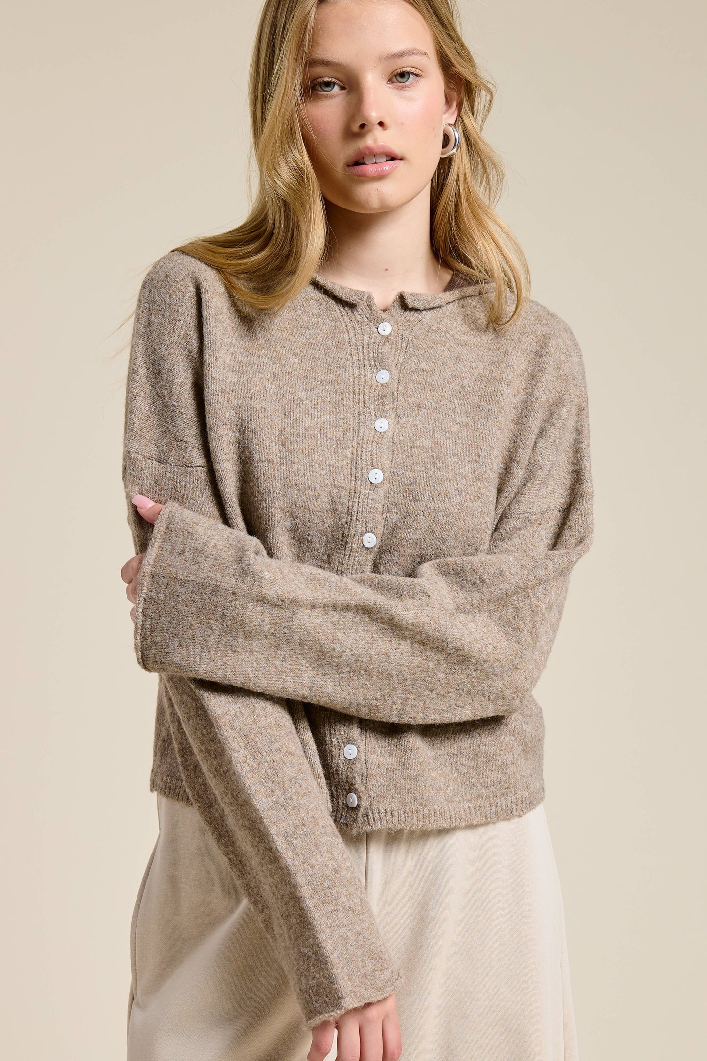 black button down cardigan