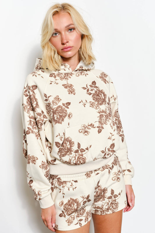 fall floral hoodie