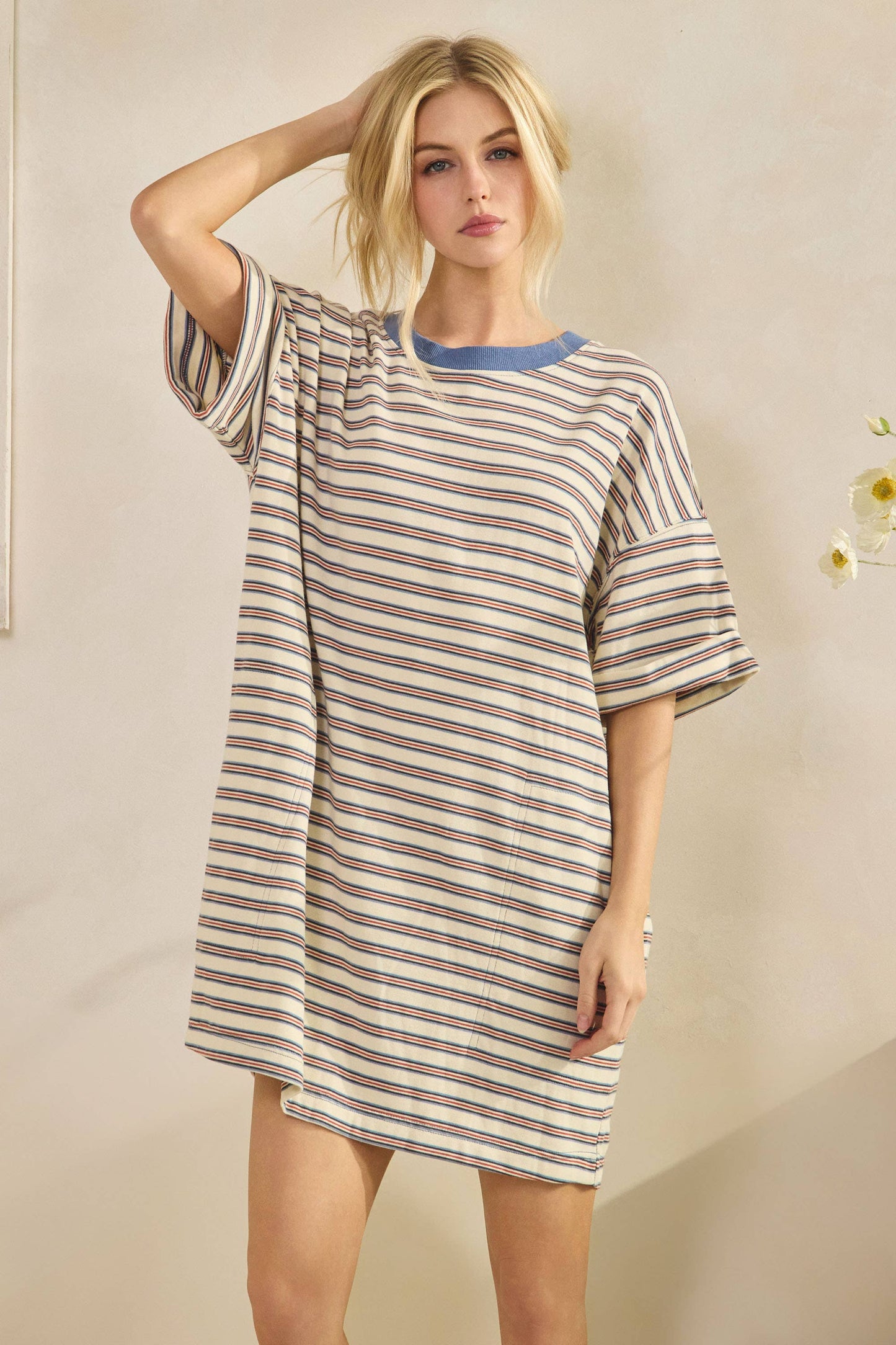 oversized striped dress