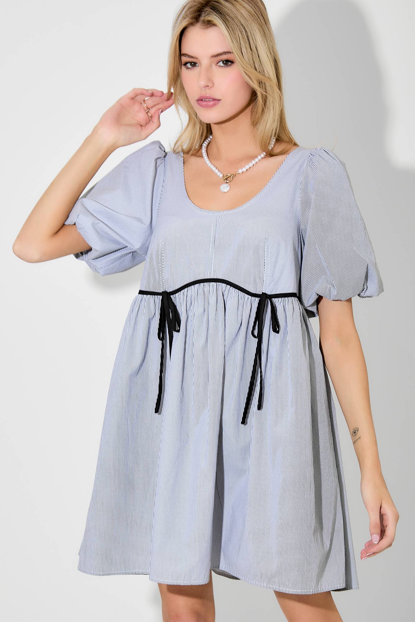 pin stripe mini dress