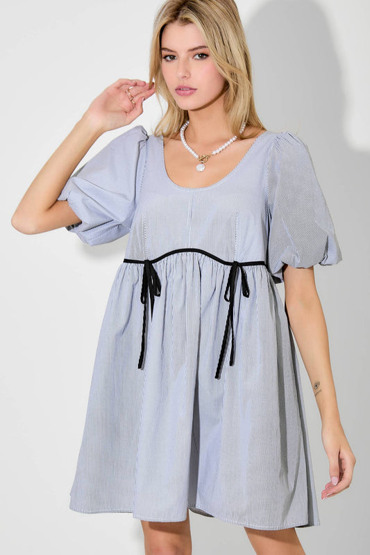 pin stripe mini dress