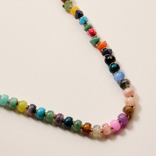 confetti beaded necklace