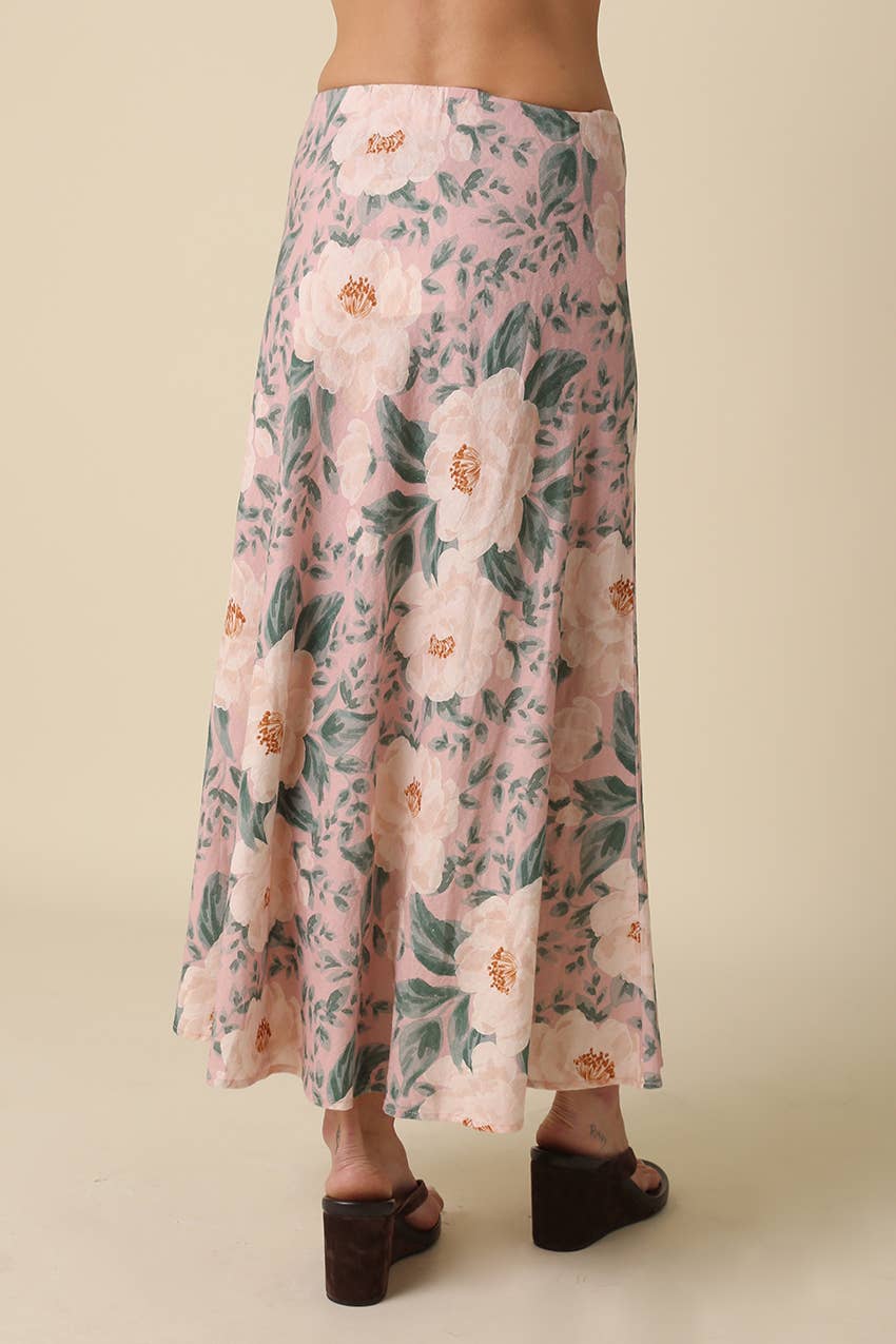 sara floral maxi skirt