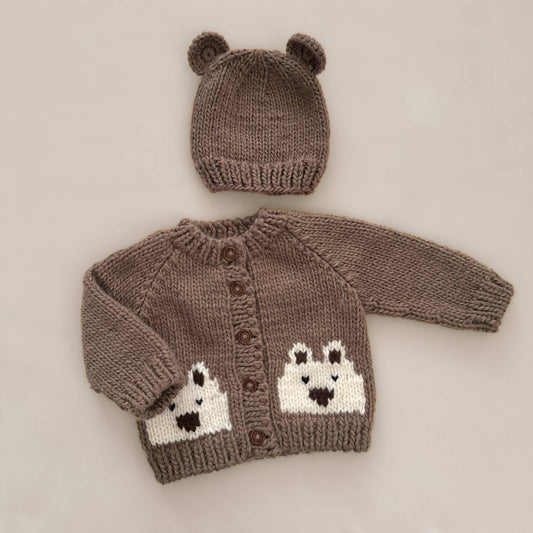 cozy bear baby hat