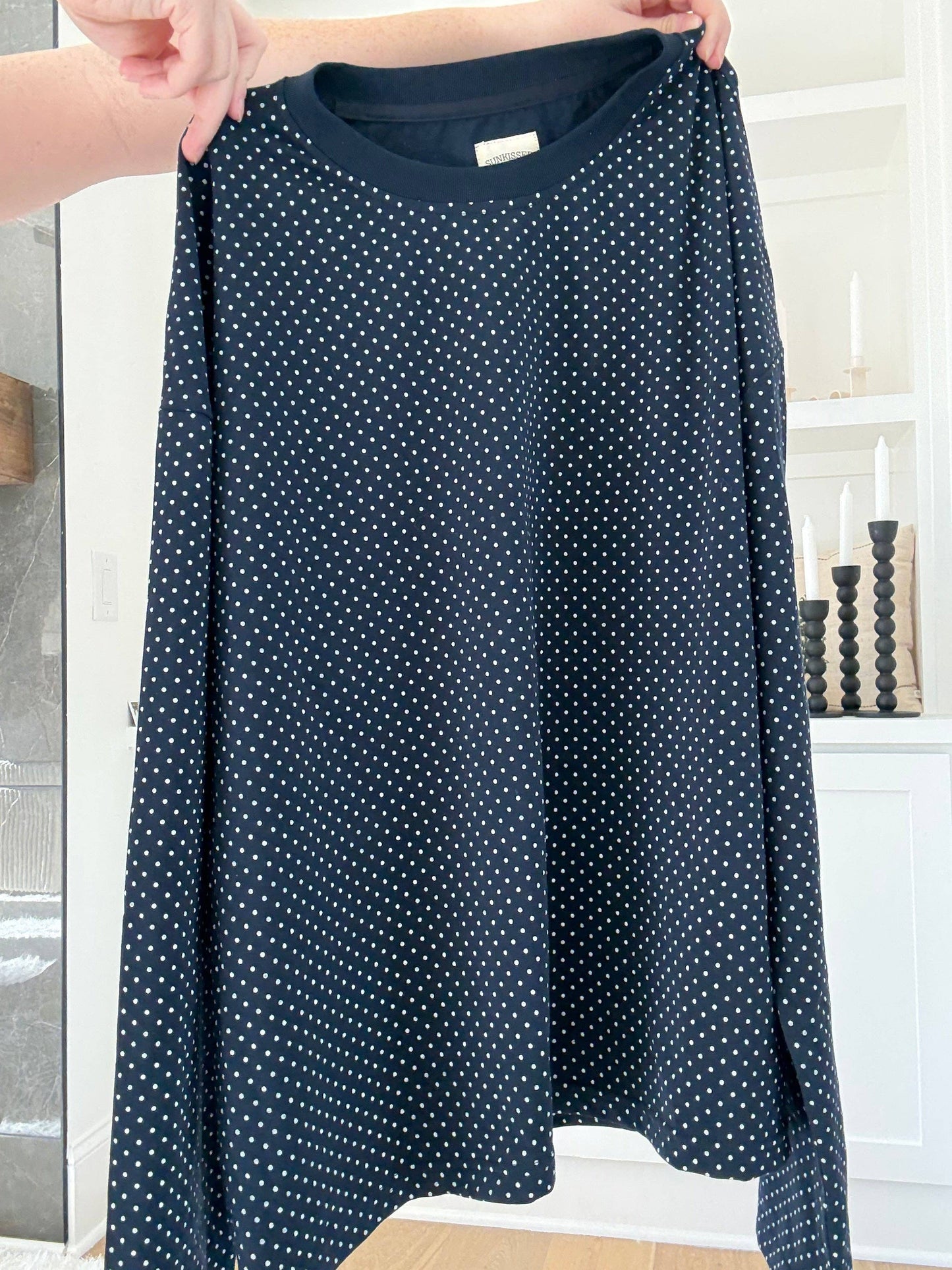 moonlit polka dot pullover