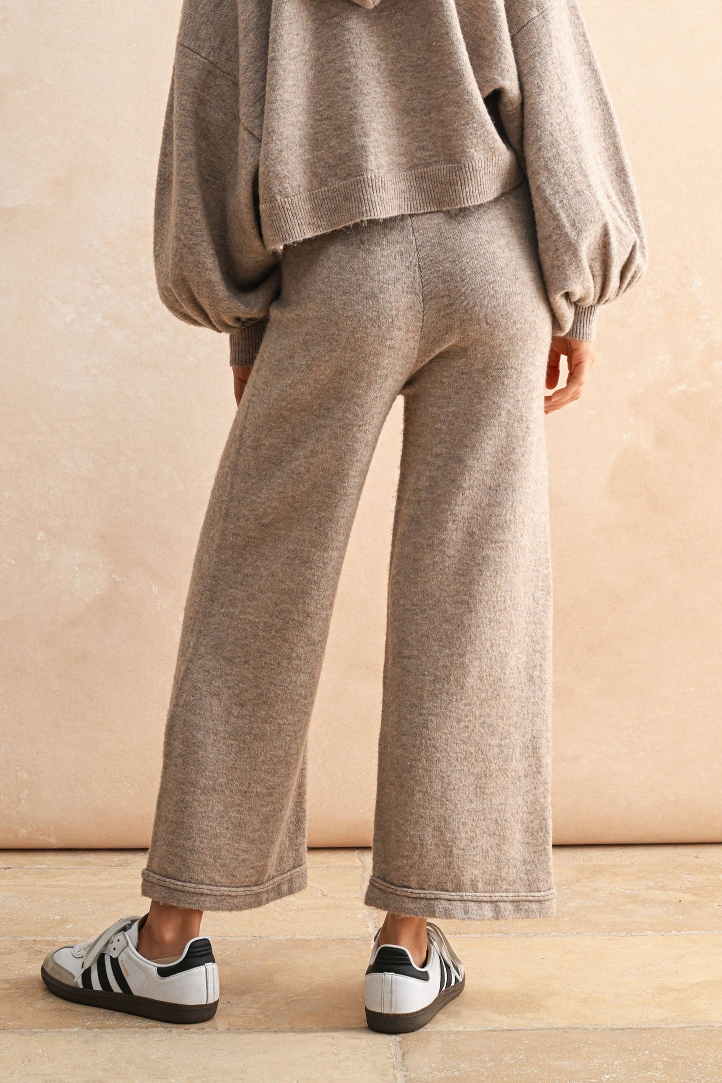 oatmeal wide leg sweats