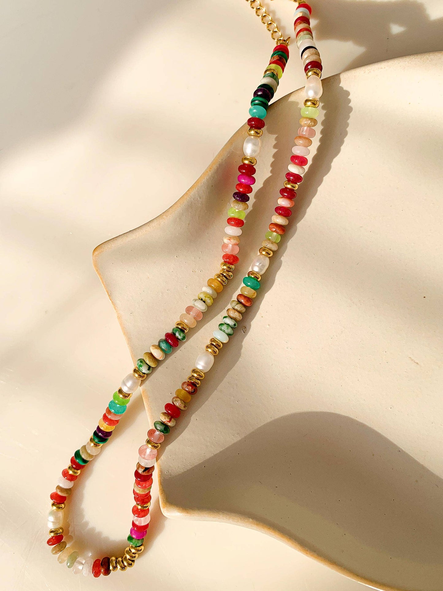 sunny beaded necklace