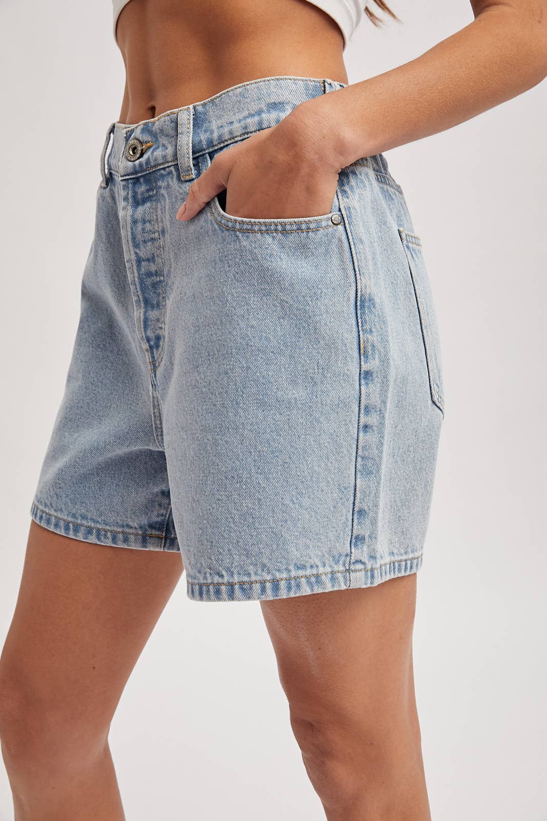 classic cotton denim shorts