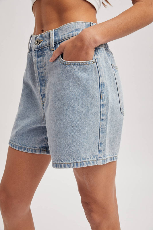 classic cotton denim shorts
