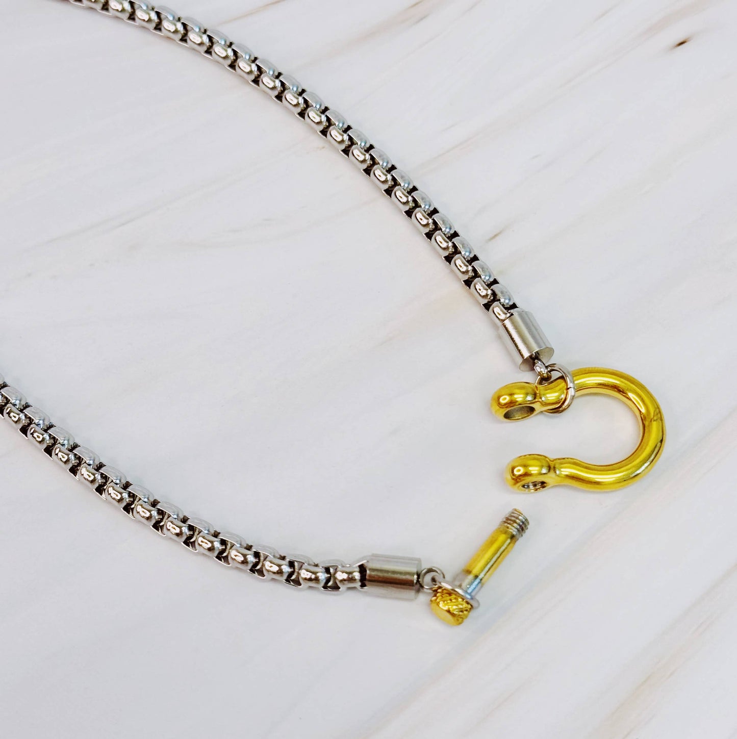 mixed metal necklace