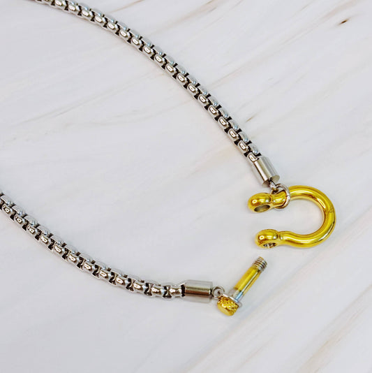 mixed metal necklace